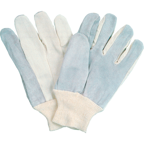 Gants de travail &agrave; index complet d'usage standard, Grand, Paume en Cuir de vache refendu Haskins Industrial Inc.