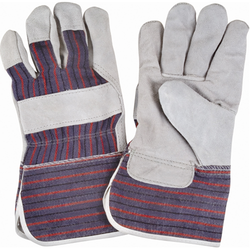 Gants d'ajusteur rugueux, Grand, Paume en Cuir de vache refendu, Doublure en Coton Haskins Industrial Inc.