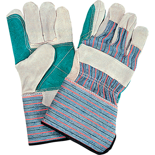 Standard Quality Double Palm Fitters Glove, Large, Split Cowhide Palm, Cotton Inner Lining Haskins Industrial Inc.