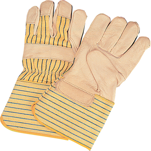 Standard-Duty Dry-Palm Fitters Gloves, Large, Grain Cowhide Palm, Cotton Inner Lining Haskins Industrial Inc.