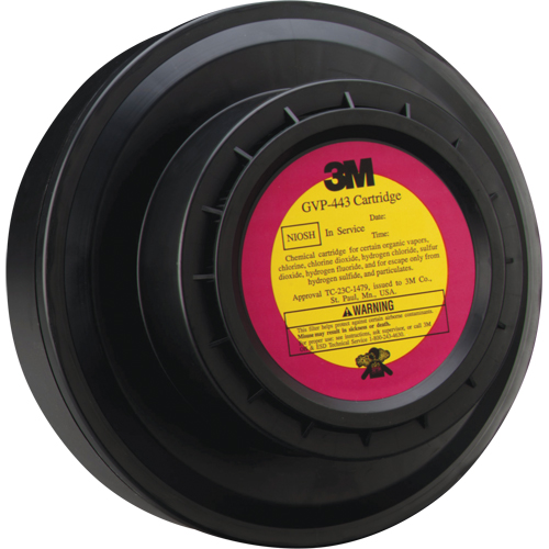 Cartouche pour appareils de protection respiratoire (APR) &agrave; &eacute;puration d'air motoris&eacute;, Gaz acide/Vapeur organique, Paquet de 1 Haskins Industrial Inc.