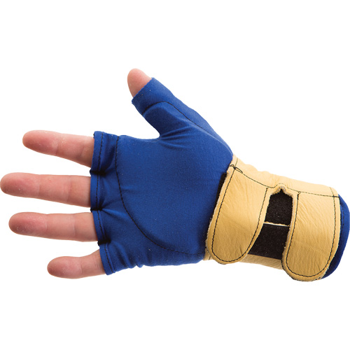 Fingerless Glove Liner with Wrist Restrainer, Size X-Small, Poly-Cotton Palm Haskins Industrial Inc.
