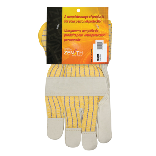 Winter-Lined Patch-Palm Fitters Gloves, Large, Grain Cowhide Palm, Cotton Fleece Inner Lining Haskins Industrial Inc.