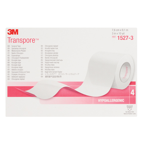 3M Transpore Surgical Tape, Class 1, 30' L x 3" W Haskins Industrial Inc.