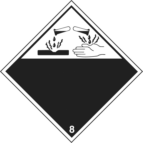 Corrosive Materials TDG Placard, Plastic Haskins Industrial Inc.