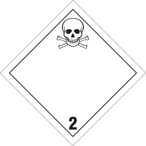 Plaque-&eacute;tiquette TMD gaz toxique, Plastique Haskins Industrial Inc.