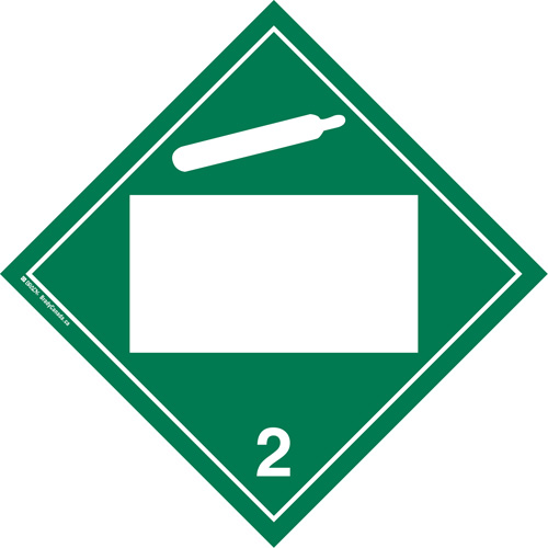 Non-Toxic Gas TDG Placard, Plastic Haskins Industrial Inc.