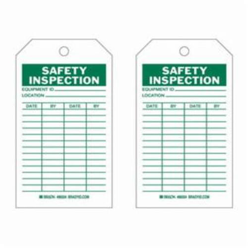 Safety Inspection Tags, Polyester, 4" W x 7" H, English Haskins Industrial Inc.