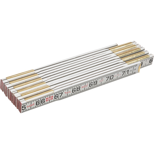Red End&reg; Two Way&reg; Rule, 6' L, Wood, 1/16" Graduations Haskins Industrial Inc.