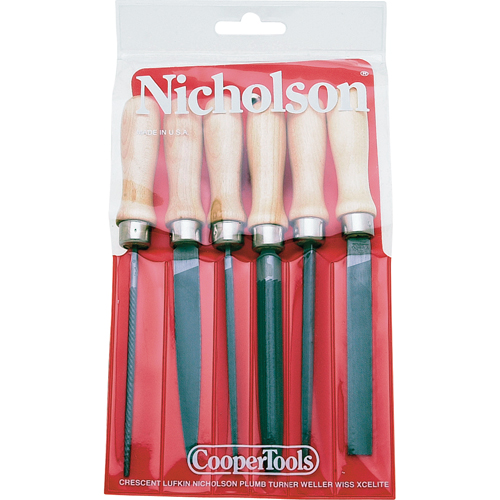 6-Piece American Pattern File Set, 6 Pcs Haskins Industrial Inc.