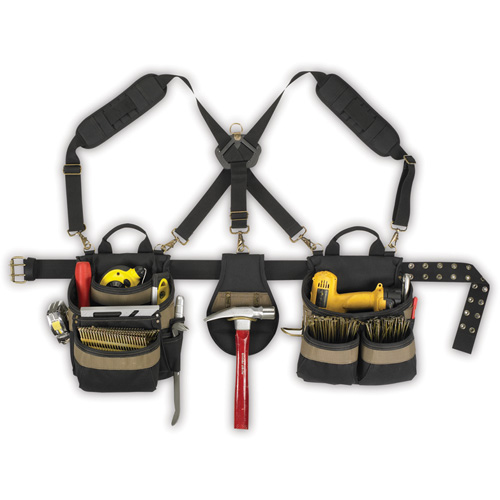 20-Pocket, 5-Piece Comfortlift Combo Systems, Polyester, Black Haskins Industrial Inc.