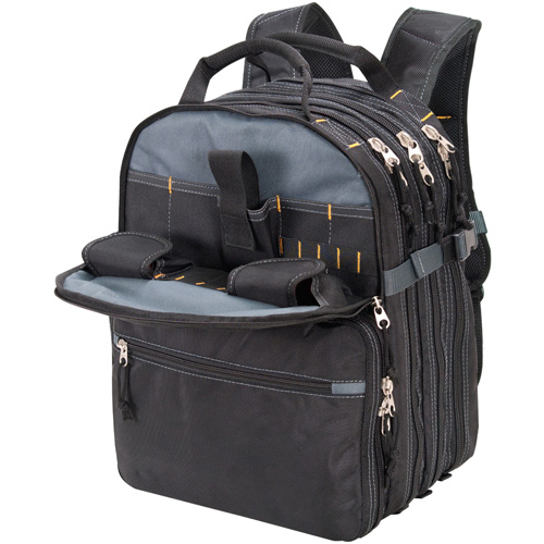 75-Pocket Tool Backpacks, 13" L x 17-1/2" W, Black, Nylon Haskins Industrial Inc.