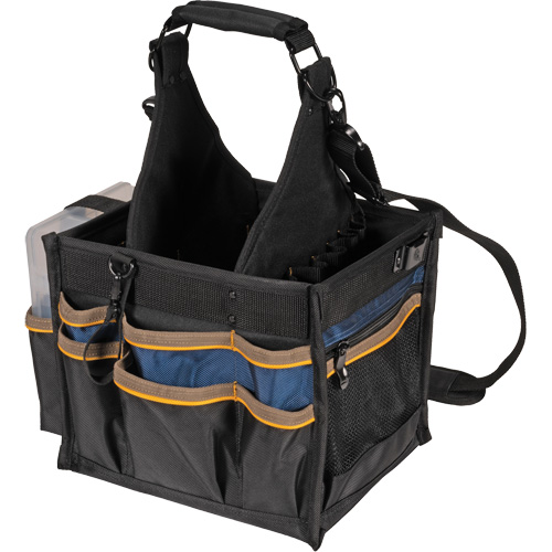 Grands porte-outils pour &eacute;lectriciens et travaux de maintenance, Polyester, 23 pochettes, Noir Haskins Industrial Inc.
