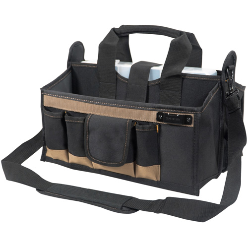 Sac &agrave; outils avec plateau central, Toile, 16 pochettes, Noir Haskins Industrial Inc.