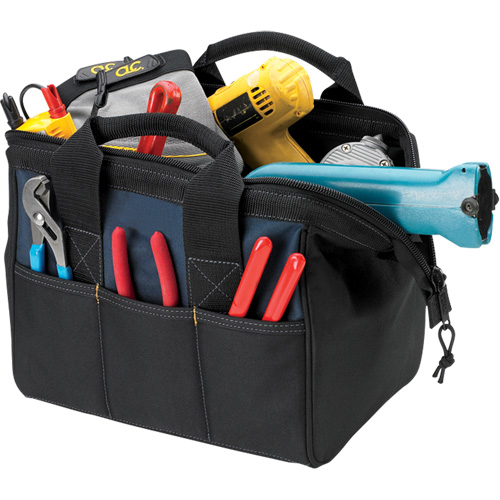BIGMOUTH&reg; Tool Bag, Polyester, 23 Pockets, Black Haskins Industrial Inc.