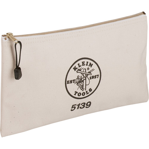 Pochette pour outils avec fermeture &agrave; glissi&egrave;re, Toile, 1 pochettes, Beige Haskins Industrial Inc.