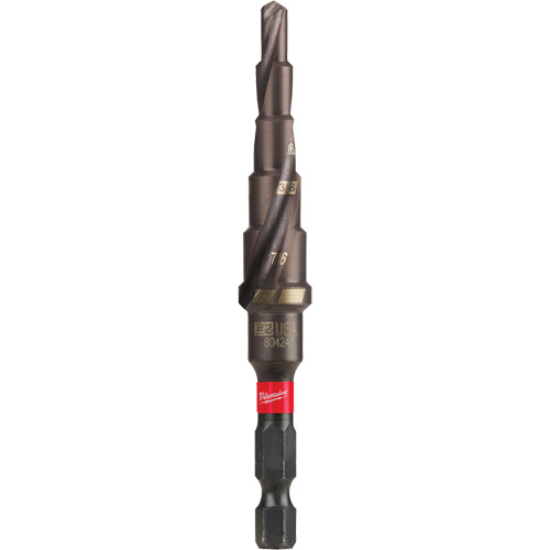 #2 Shockwave Impact Duty Step Drill Bit, 3/16" - 1/2" , 1/16" Increments, Titanium Haskins Industrial Inc.