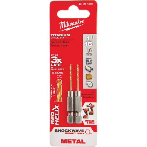 Shockwave Drill Bit, 1/16", Titanium, 5/8" Flute, 135° Point Haskins Industrial Inc.