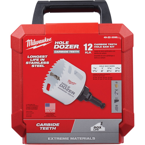 Trousse de scies-cloches Hole Dozer, 12 morceaux Haskins Industrial Inc.