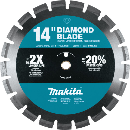 Lame diamant &agrave; bordure segment&eacute;e Haskins Industrial Inc.