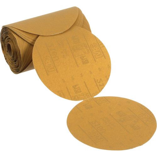 Stikit Gold Paper Sanding Disc Roll, 6" Dia., P120 Grit, Aluminum Oxide Haskins Industrial Inc.