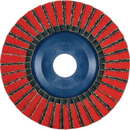 Twin Flap Disc, 5" x 7/8", Type 27, 40 Grit, Ceramic/Zirconia Alumina Haskins Industrial Inc.