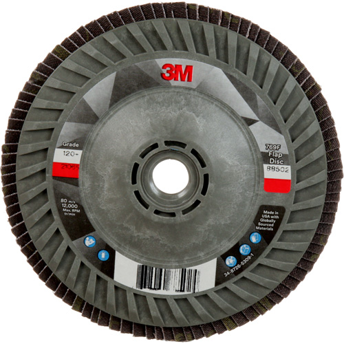 Disque &agrave; lamelles &agrave; changement rapide 769F, 5" x 5/8"-11, Type 27, Grain 120+, C&eacute;ramique Haskins Industrial Inc.