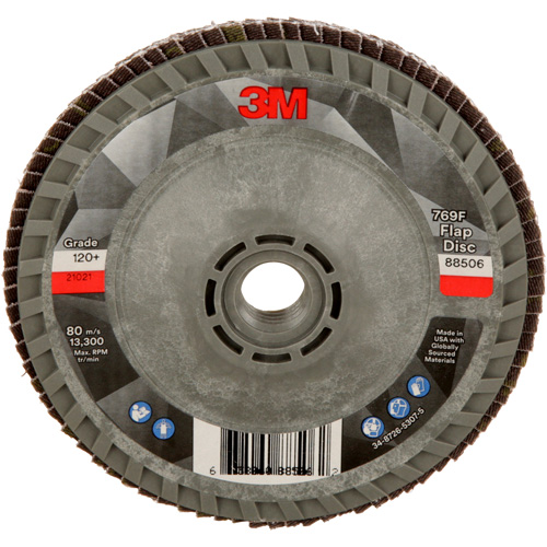 Disque &agrave; lamelles &agrave; changement rapide 769F, 4-1/2" x 5/8"-11, Type 29, Grain 120+, C&eacute;ramique Haskins Industrial Inc.
