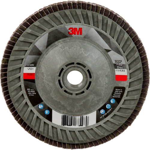 Disque &agrave; lamelles &agrave; changement rapide 769F, 5" x 5/8"-11, Type 29, Grain 120+, C&eacute;ramique Haskins Industrial Inc.