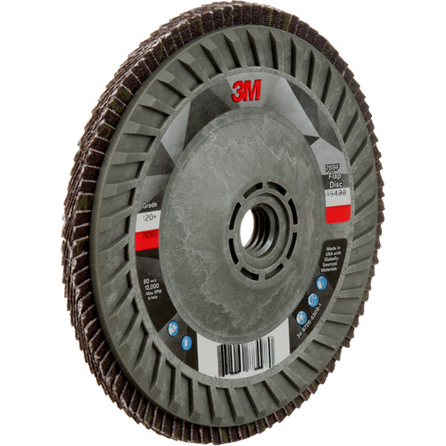 Disque &agrave; lamelles &agrave; changement rapide 769F, 5" x 5/8"-11, Type 29, Grain 120+, C&eacute;ramique Haskins Industrial Inc.