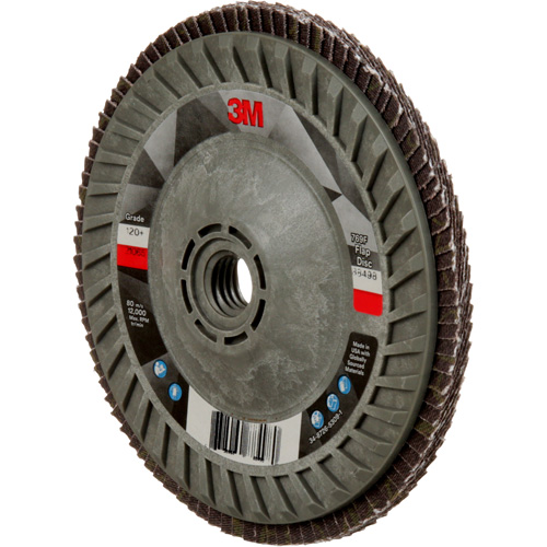 Disque &agrave; lamelles &agrave; changement rapide 769F, 5" x 5/8"-11, Type 29, Grain 120+, C&eacute;ramique Haskins Industrial Inc.