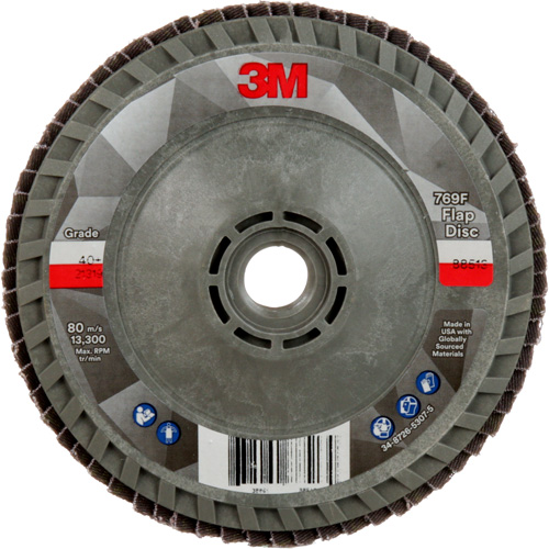 Disque &agrave; lamelles &agrave; changement rapide 769F, 4-1/2" x 5/8"-11, Type 29, Grain 40+, C&eacute;ramique Haskins Industrial Inc.