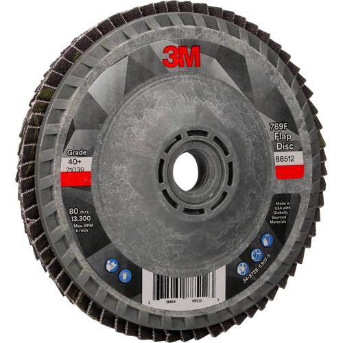 Disque &agrave; lamelles &agrave; changement rapide 769F, 4-1/2" x 5/8"-11, Type 27, Grain 40+, C&eacute;ramique Haskins Industrial Inc.