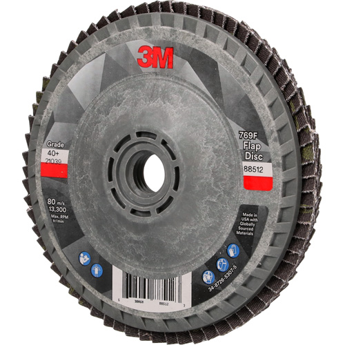Disque &agrave; lamelles &agrave; changement rapide 769F, 4-1/2" x 5/8"-11, Type 27, Grain 40+, C&eacute;ramique Haskins Industrial Inc.