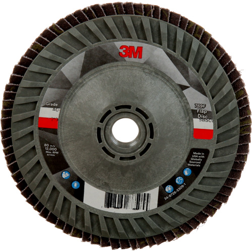 Disque &agrave; lamelles &agrave; changement rapide 769F, 5" x 5/8"-11, Type 27, Grain 40+, C&eacute;ramique Haskins Industrial Inc.