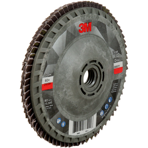 Disque &agrave; lamelles &agrave; changement rapide 769F, 4-1/2" x 5/8"-11, Type 27, Grain 60+, C&eacute;ramique Haskins Industrial Inc.