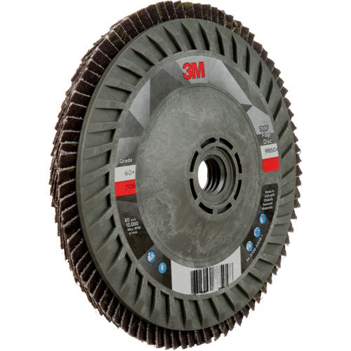 Disque &agrave; lamelles &agrave; changement rapide 769F, 5" x 5/8"-11, Type 27, Grain 60+, C&eacute;ramique Haskins Industrial Inc.