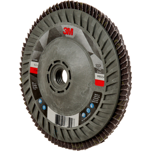 Disque &agrave; lamelles &agrave; changement rapide 769F, 5" x 5/8"-11, Type 27, Grain 60+, C&eacute;ramique Haskins Industrial Inc.