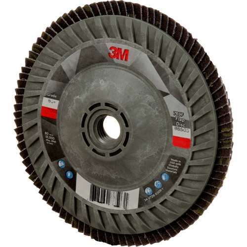 Disque &agrave; lamelles &agrave; changement rapide 769F, 5" x 5/8"-11, Type 27, Grain 80+, C&eacute;ramique Haskins Industrial Inc.