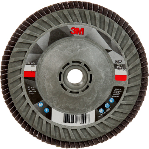 Disque &agrave; lamelles &agrave; changement rapide 769F, 5" x 5/8"-11, Type 29, Grain 80+, C&eacute;ramique Haskins Industrial Inc.