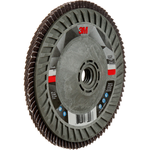 Disque &agrave; lamelles &agrave; changement rapide 769F, 5" x 5/8"-11, Type 29, Grain 80+, C&eacute;ramique Haskins Industrial Inc.