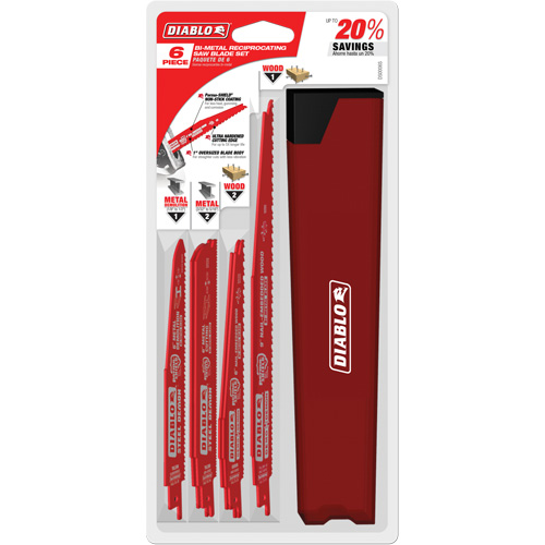 Nail-Embedded Wood & Metal Cutting/Demo Reciprocating Saw Blade Set Haskins Industrial Inc.