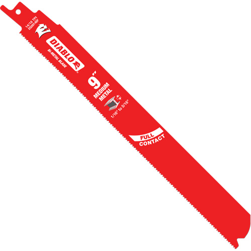 Medium Metal Reciprocating Saw Blade, Bi-Metal, 14-18 TPI, 9" L x 1" W Haskins Industrial Inc.