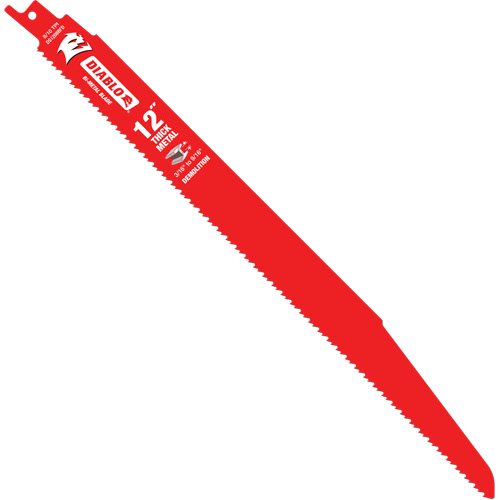 Reciprocating Blade for Thick Metal/Demolition, Bi-Metal, 8-10 TPI, 12" L Haskins Industrial Inc.