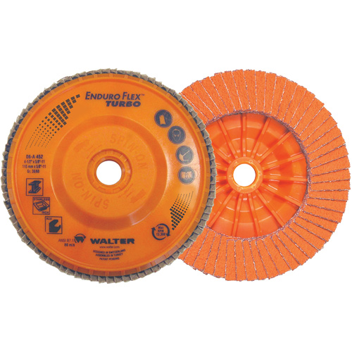 Enduro-Flex Turbo Flap Disc, 4-1/2" x 5/8"-11, 36/60 Grit Haskins Industrial Inc.