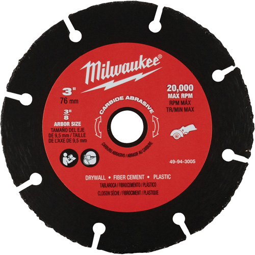 Carbide Abrasive Blade, 3" x 3/8" Arbor, Silicon Carbide, 20000 RPM Haskins Industrial Inc.
