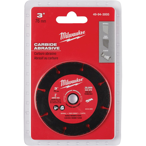 Carbide Abrasive Blade, 3" x 3/8" Arbor, Silicon Carbide, 20000 RPM Haskins Industrial Inc.
