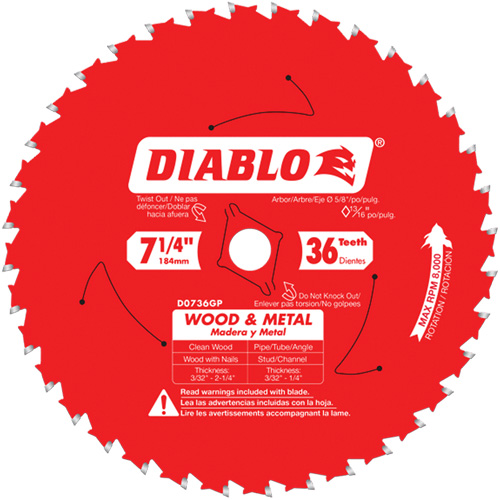 Steel Demon Cermet II Saw Blade, 7-1/4", 36 Teeth, Metal Use Haskins Industrial Inc.