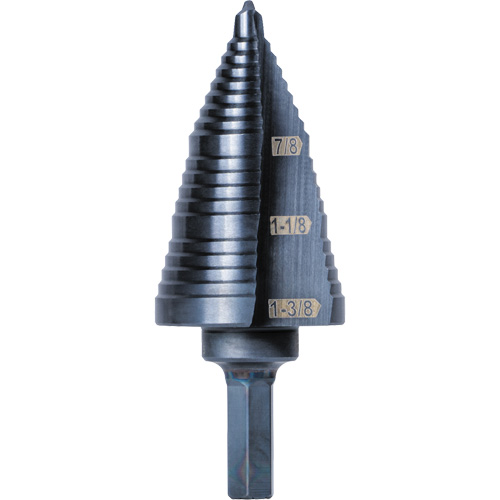 3-Step Drill Bit, 7/8" - 1-3/8" , High Speed Steel Haskins Industrial Inc.
