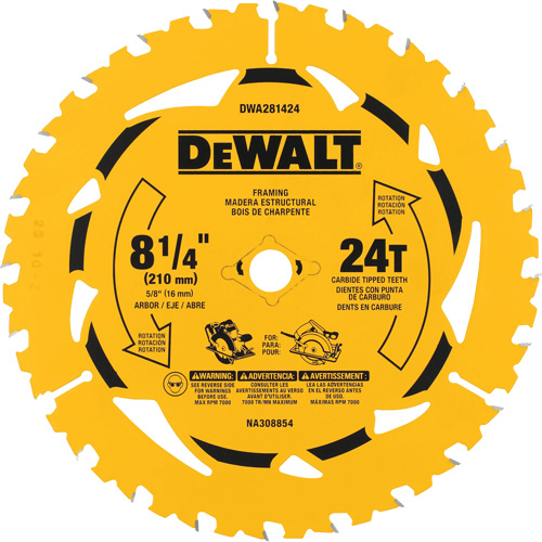Ripping Circular Saw Blade, 8-1/4", 40 Teeth, Wood Use Haskins Industrial Inc.